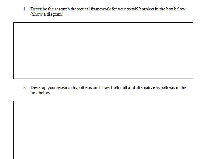 Directions: Having selected your research topic
