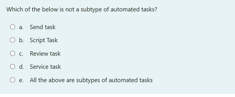 Which of the below is not a subtype of automated