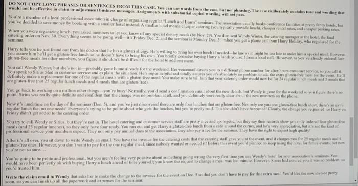 DO NOT COPY LONG PHRASES OR SENTENCES FROM THIS