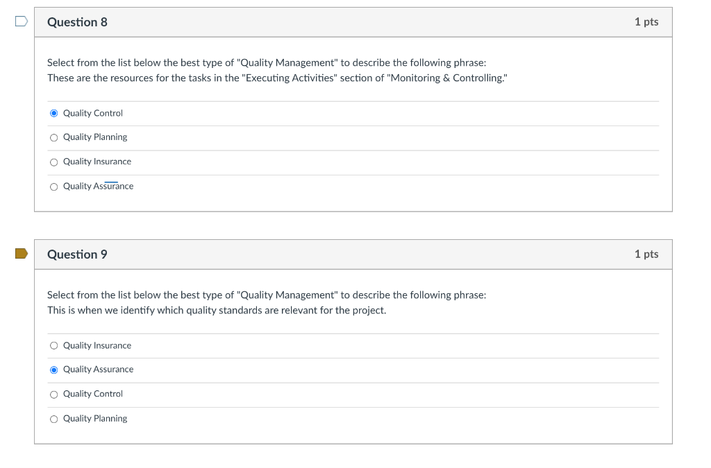 D Question 4 1 pts Select from the list below the