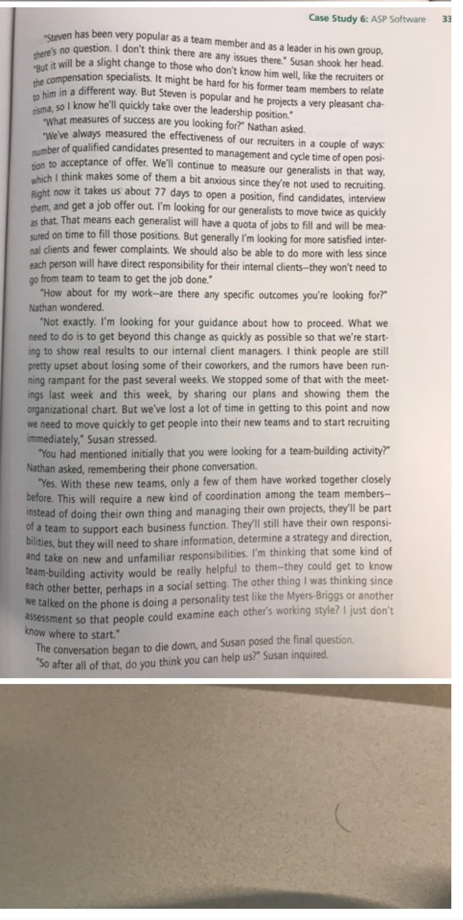 Case Study 6: Reorganizing Human Resources at ASP