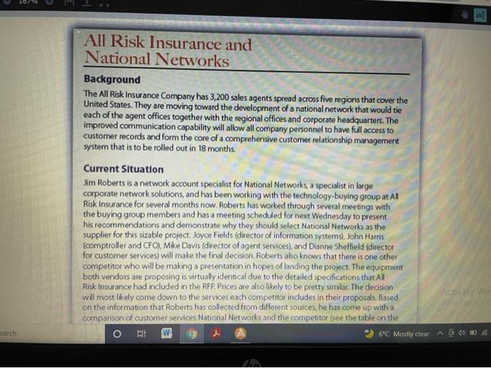 professional selling question: required role play