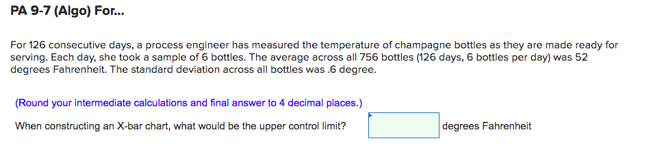 For 126 consecutive days, a process engineer has