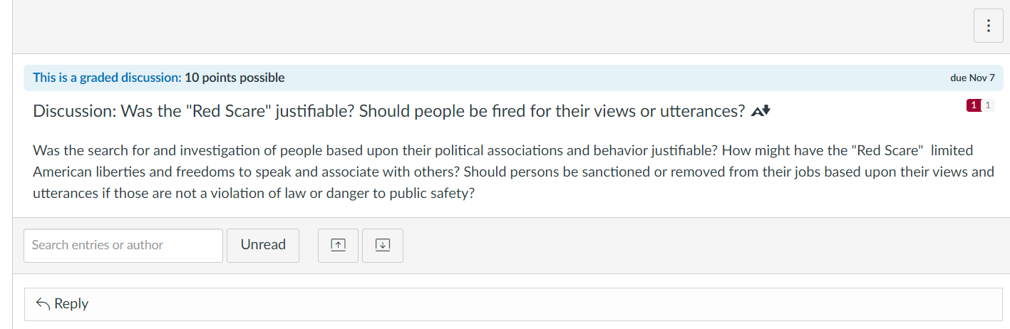 : This is a graded discussion: 10 points possible