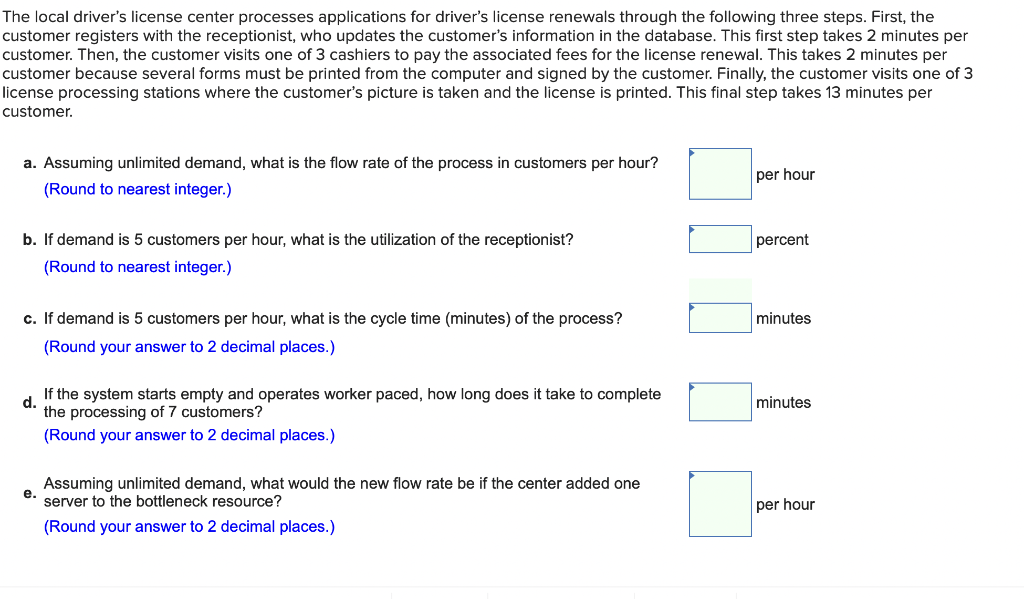 The local driver's license center processes