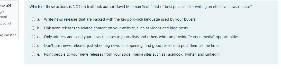 23 As a marketer who just sent out a press