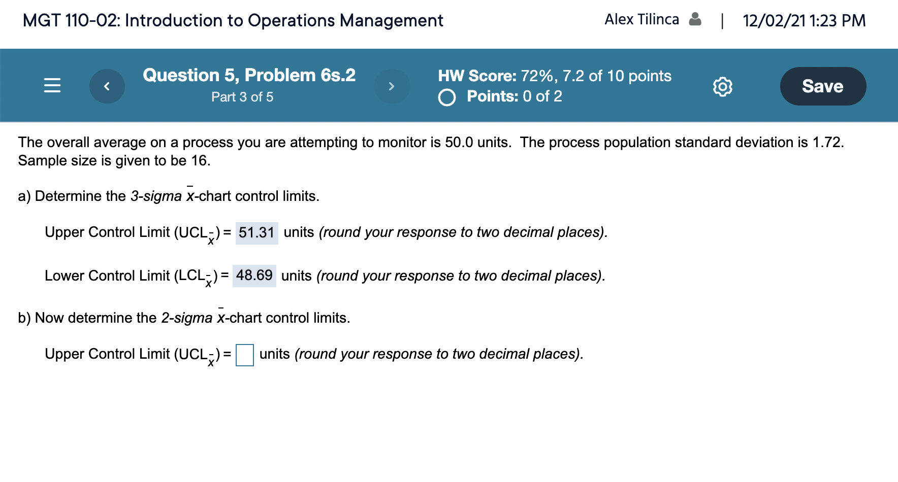 MGT 110-02: Introduction to Operations Management