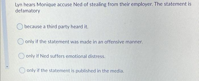 Lyn hears Monique accuse Ned of stealing from
