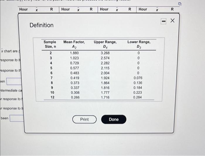 Refer to Table S5.1 - Factors for Computing