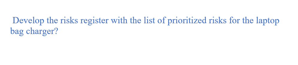 Project name :laptop bag charger for it project