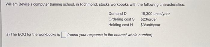 William Beville's computer training school, in