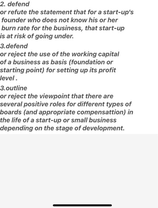 2. defend or refute the statement that for a