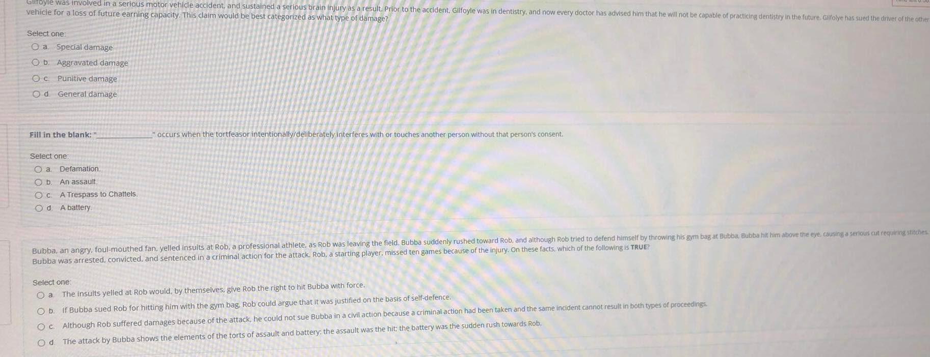 Glifoyle was involved in a serious motor vehicle