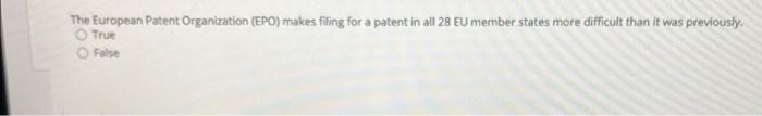 The European Patent Organization (EPO) makes