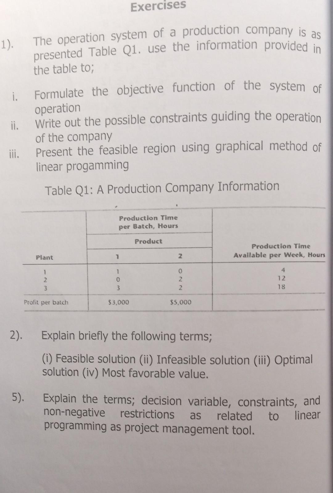 Exercises 1). i. The operation system of a