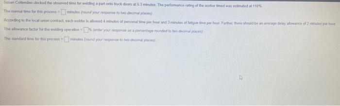 Susan Coffenden docked the observed time for