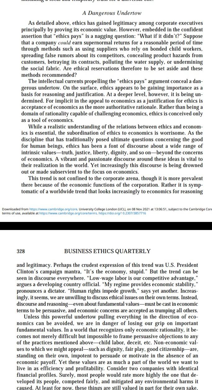 What if it didn't? A Dangerous Undertow As