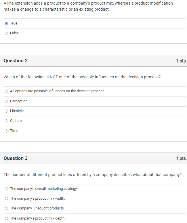 A line extension adds a product to a company's
