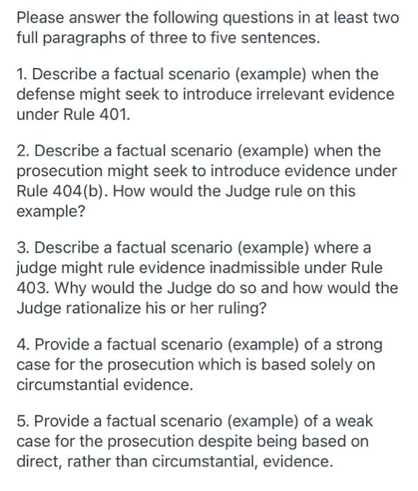 Please answer the following questions in at least