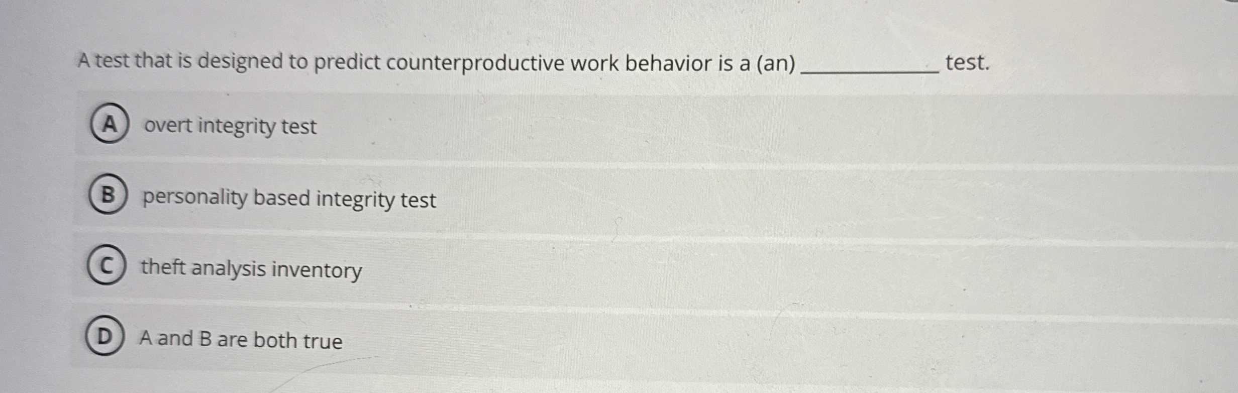 A test that is designed to predict