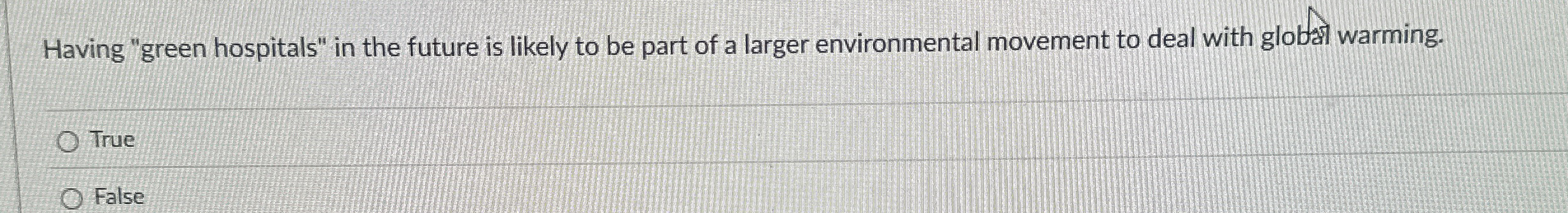 Having "green hospitals" in the future is likely