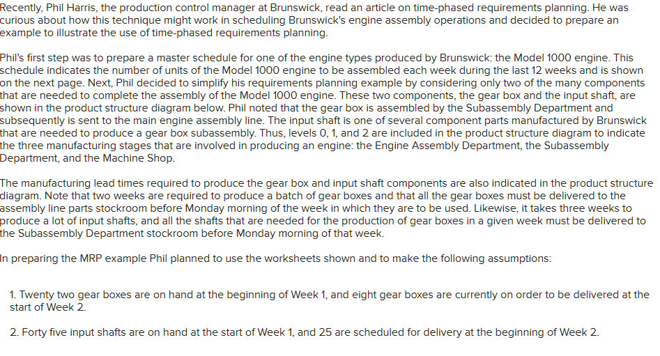 Recently, Phil Harris, the production control