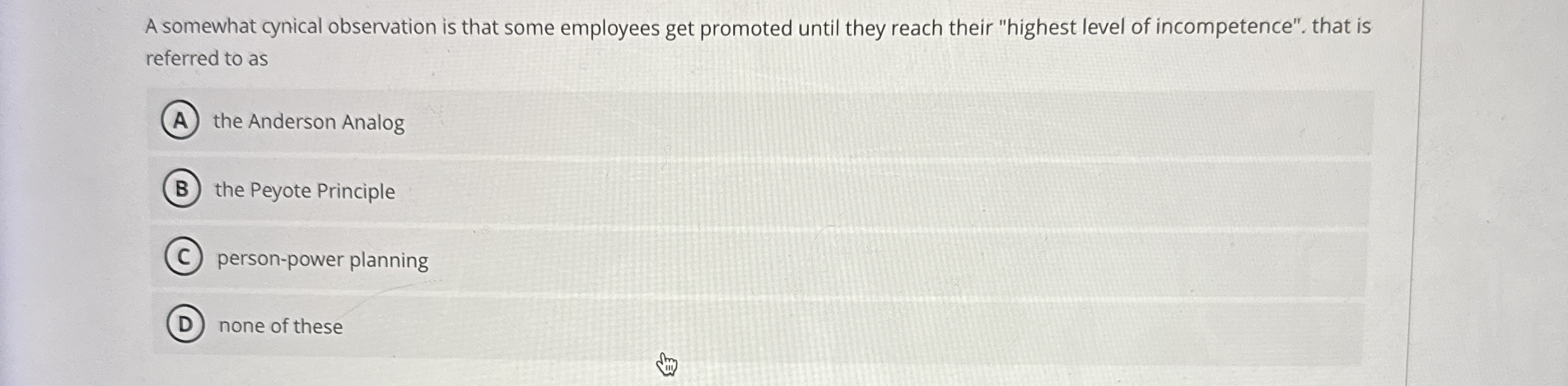 A somewhat cynical observation is that some