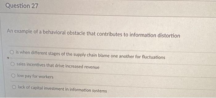 Question 29 2.85 The three most important