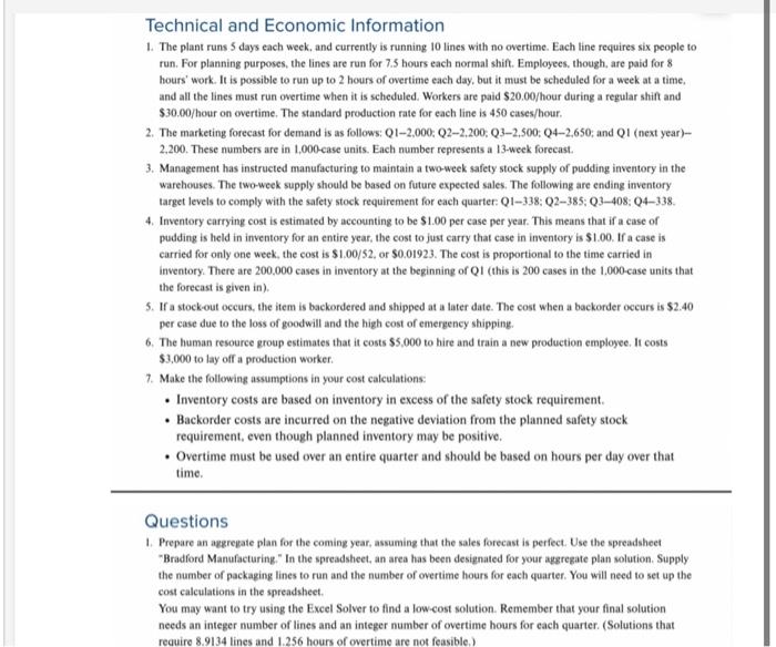 Developing an Aggregate Plan - Bradford