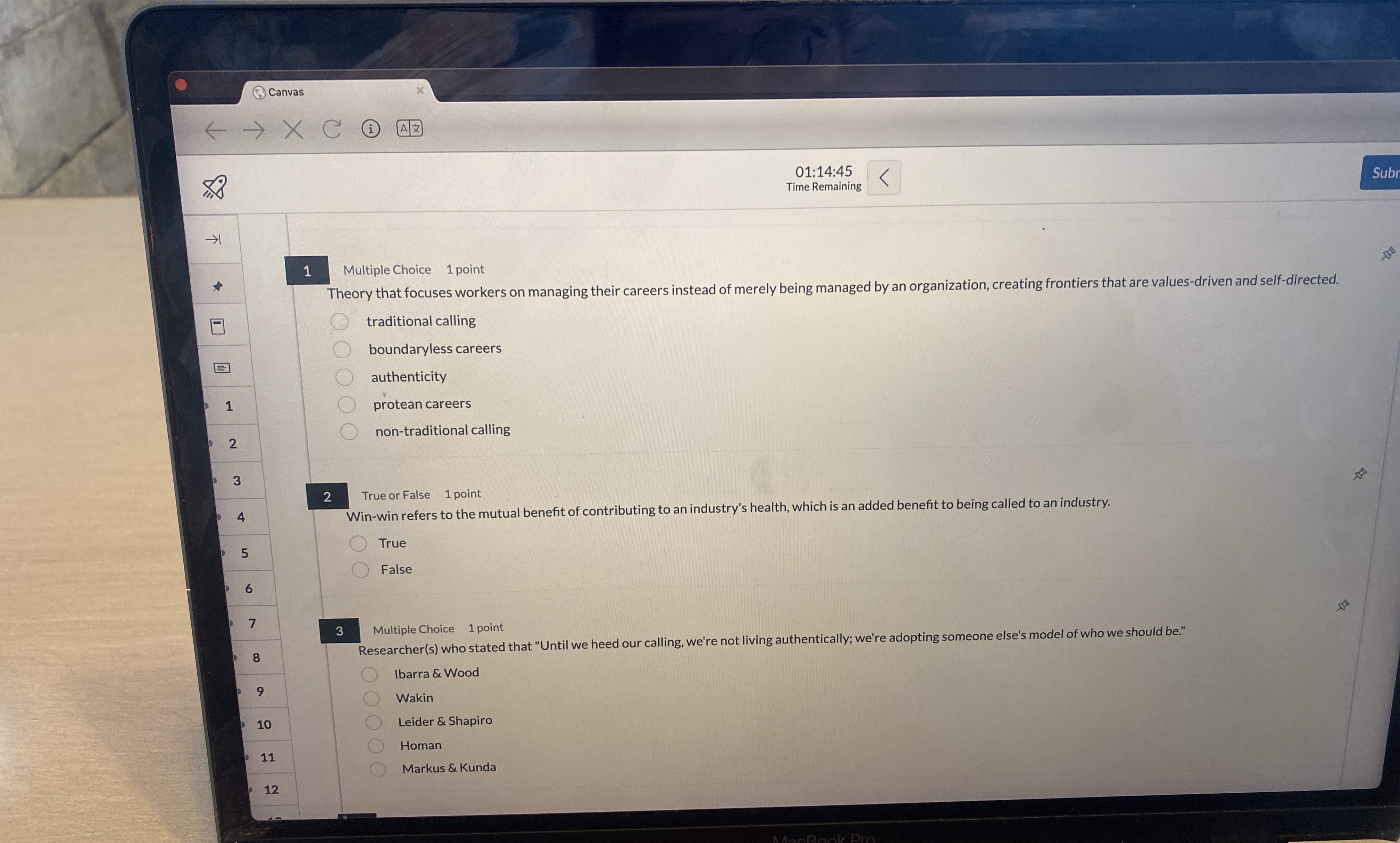 Canvas 0 1 : 1 4 : 4 5 Time Remaining 1 Multiple