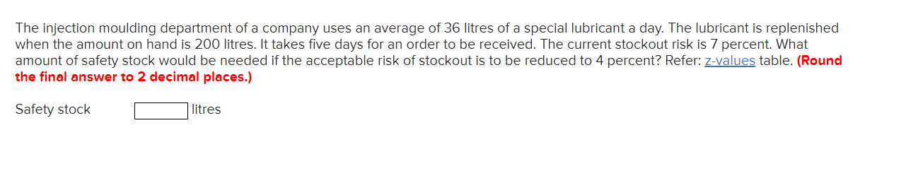 The injection moulding department of a company