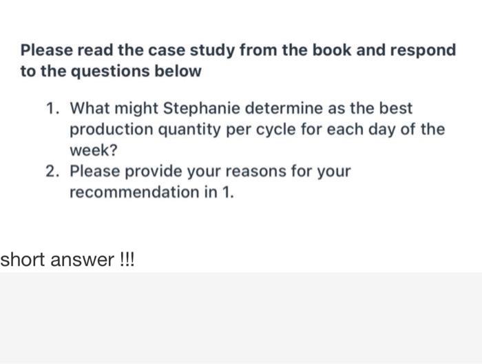 short answer short answer please LEVEL OPERATIONS