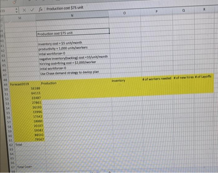 D evelop a simple production plan for year 5 -- a