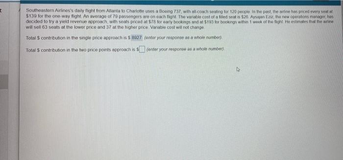 Southeastern Airlines's daily light from Atlanta