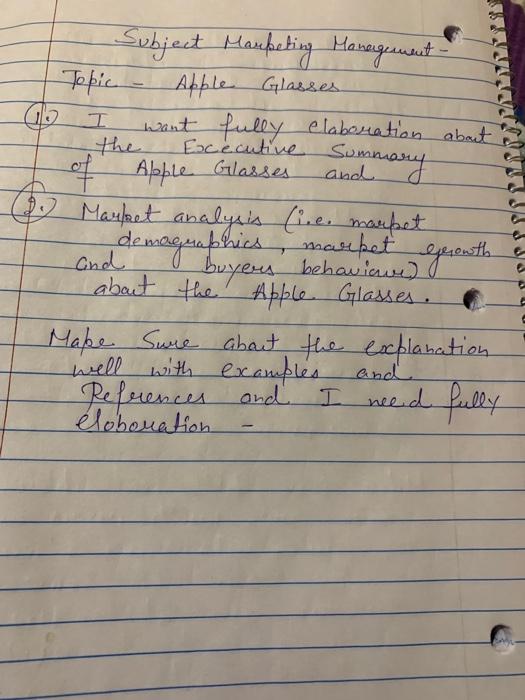 i want full elaboration answer subject marketing