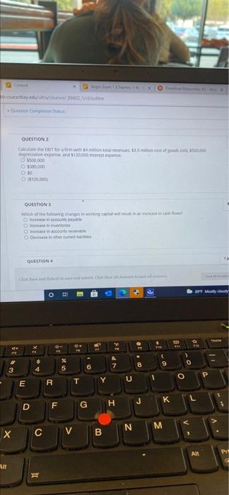 cy.edu QUESTION 2 Calathe EBIT Hove mi od