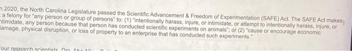 first amendment speech problem N.C. Gen. Stat. $