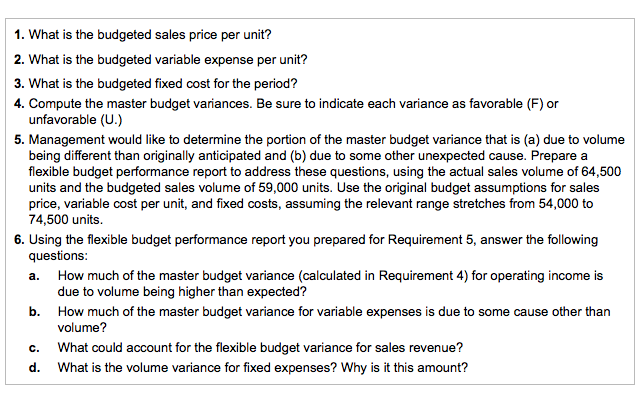 the actual sales volume of 64,500 units and the