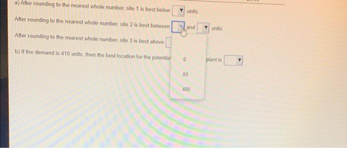 The fixed and variable costs for three potential