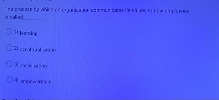 The process by which an organization communicates