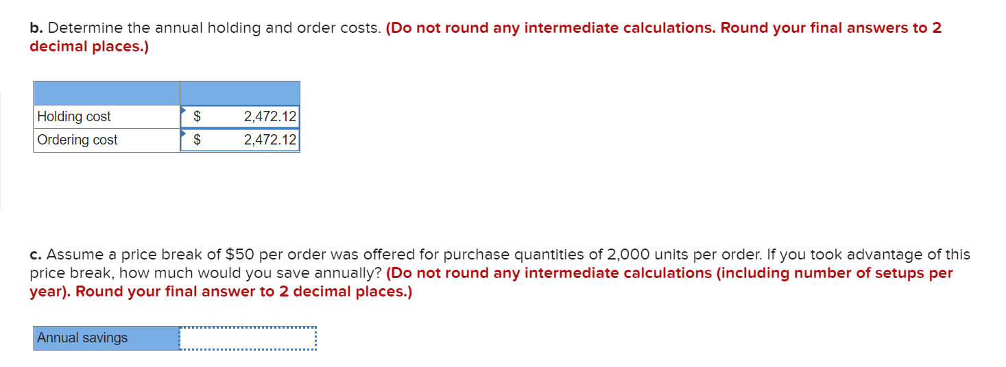 Part B is correct. I just need help with part C.