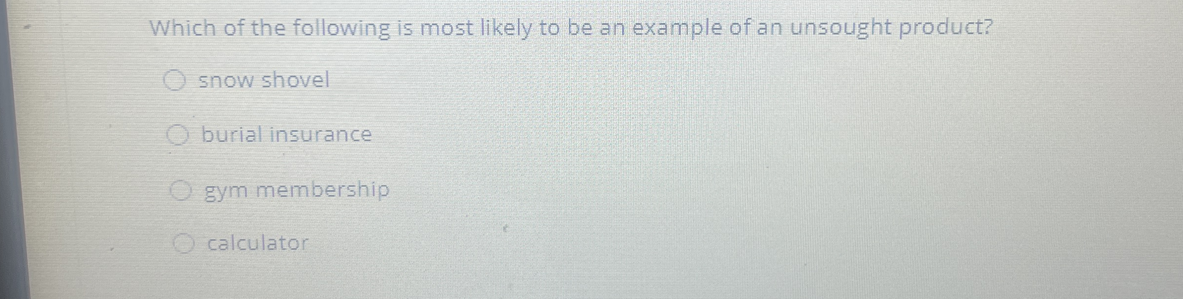 Which of the following is most likely to be an