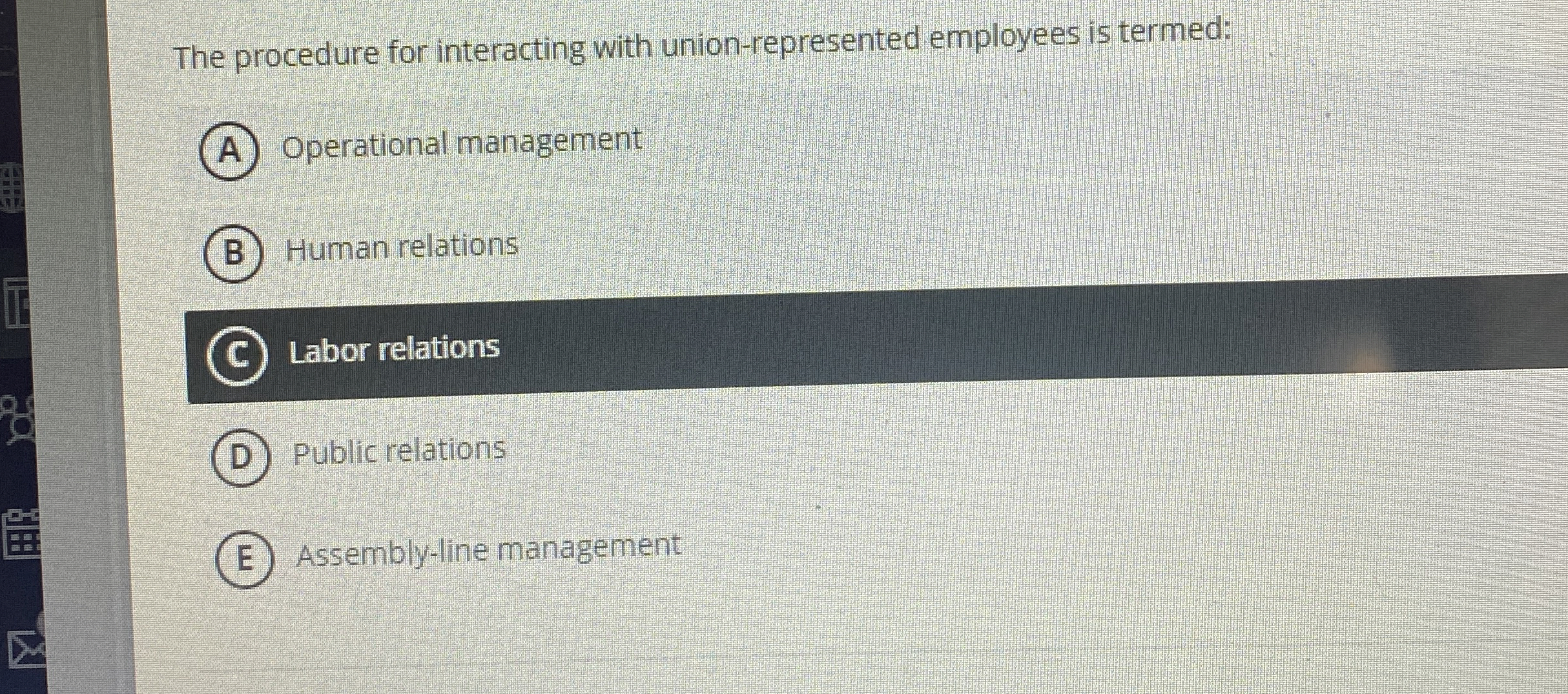 The procedure for interacting with union -