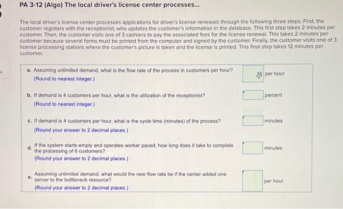 PA 3-12 (Algo) The local driver's license center