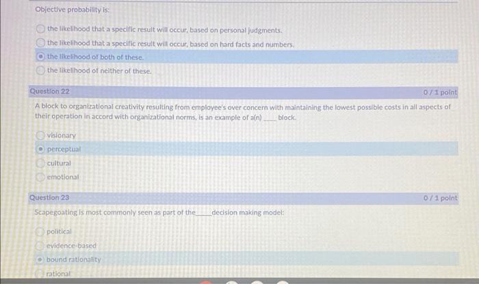 Objective probability is the likelihood that a