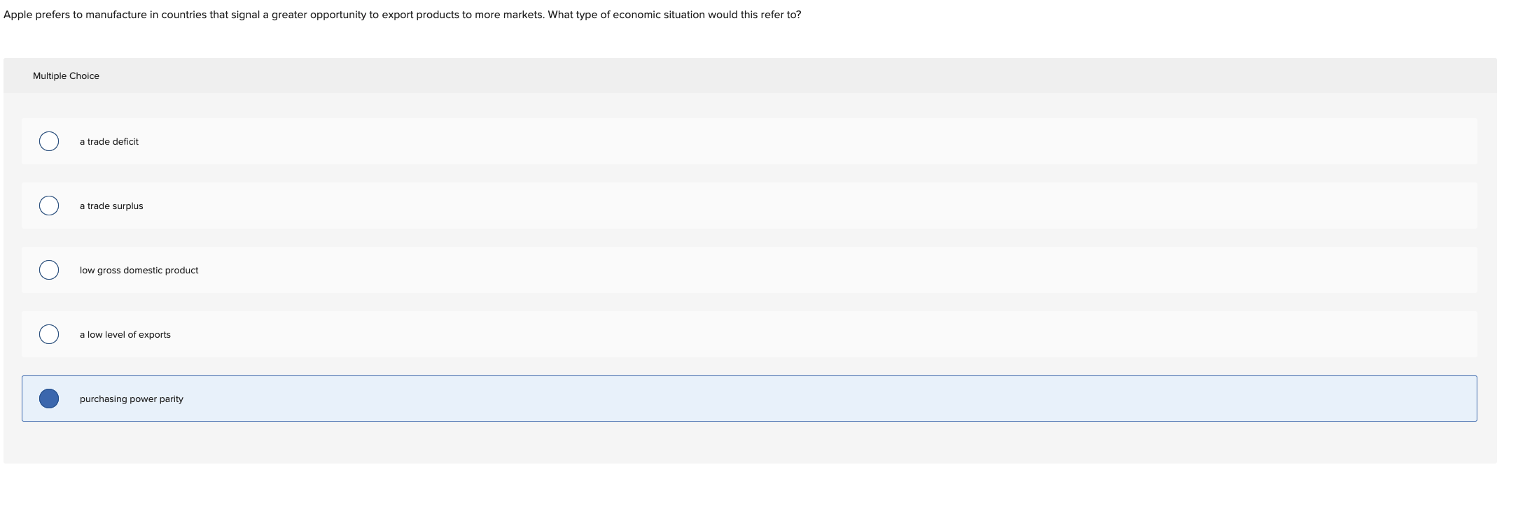 which is correct Apple prefers to manufacture in