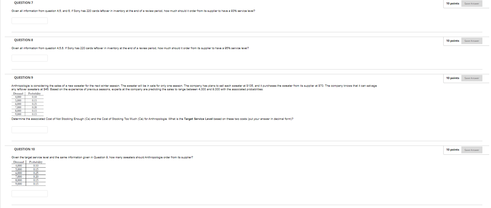 Please answer all if possible! Thank you so much!