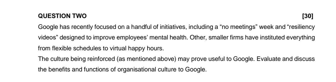 Question 2 Please answer question 2 with long