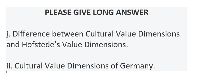 PLEASE GIVE LONG ANSWER i. Difference between