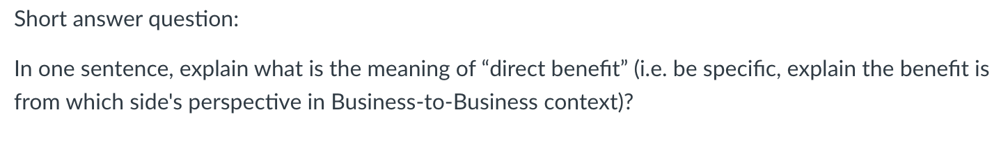 Short answer question: In one sentence, explain